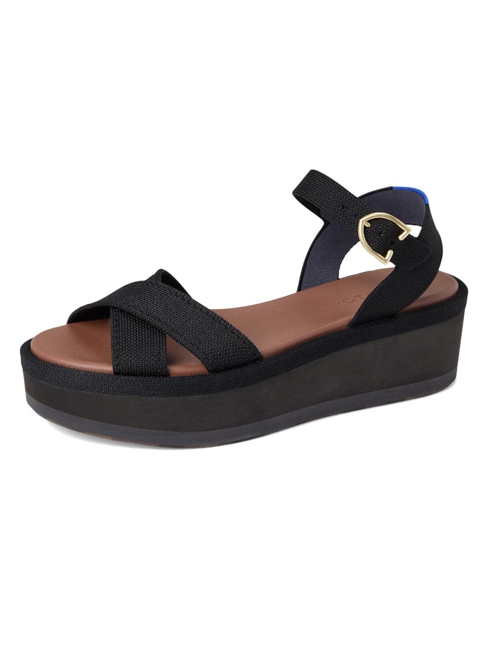 Rothys black Criss Cross platform sandal 11.5